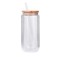 16 oz LIVE Custom Snow globe Tumbler with wooden lid
