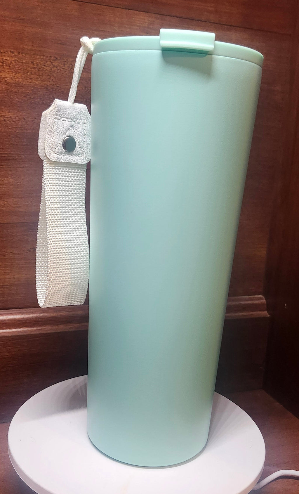 24 oz Dual Flip Slim w/Strap Tumbler- Mint Green