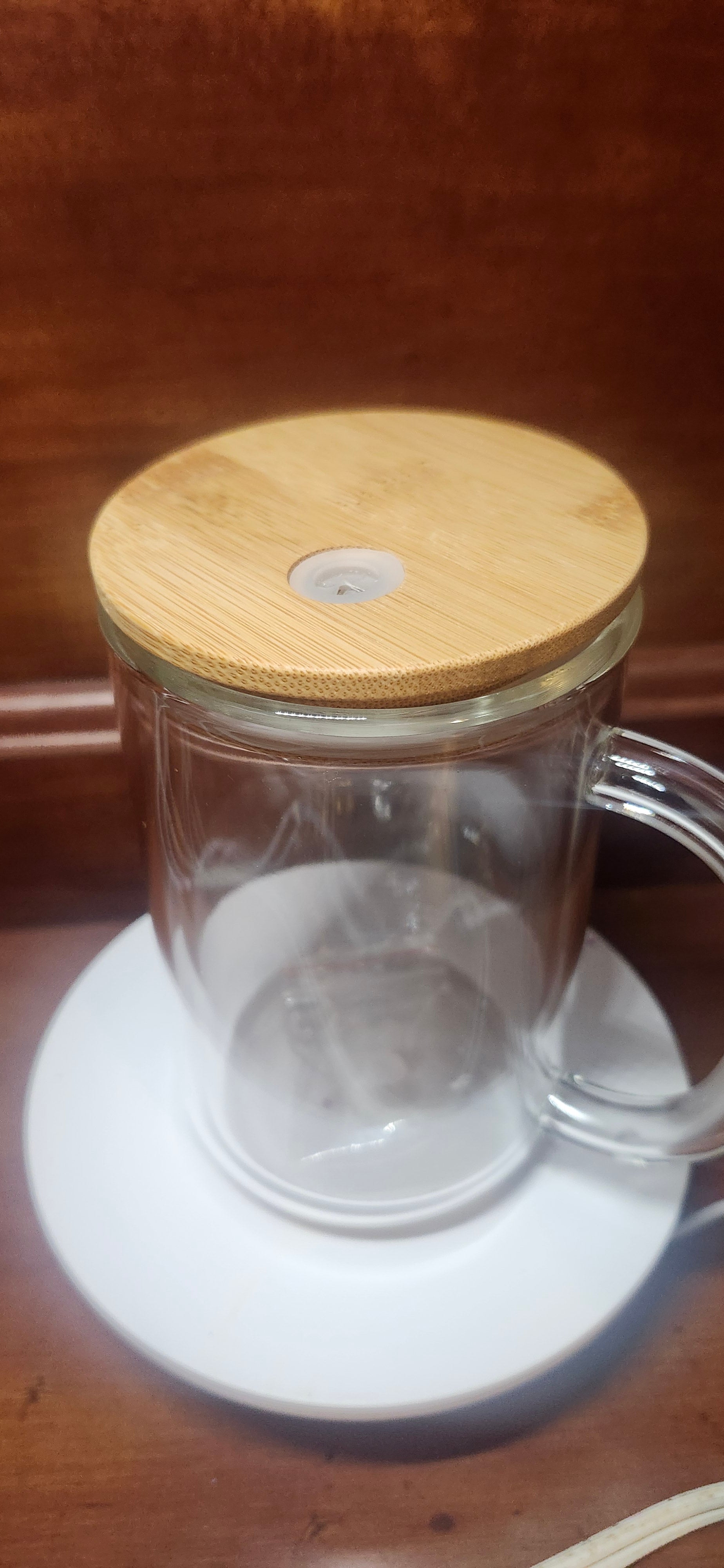 15 oz Sublimatable Glitter Globe Glass Coffee Mug